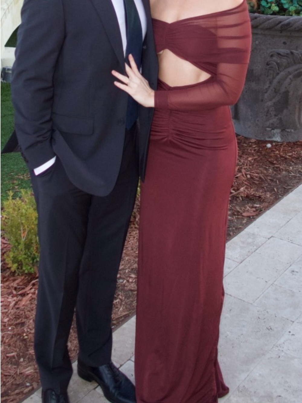 Meshki Wine Off-Shoulder Cutout Maxi Dress - Picture 4 of 4